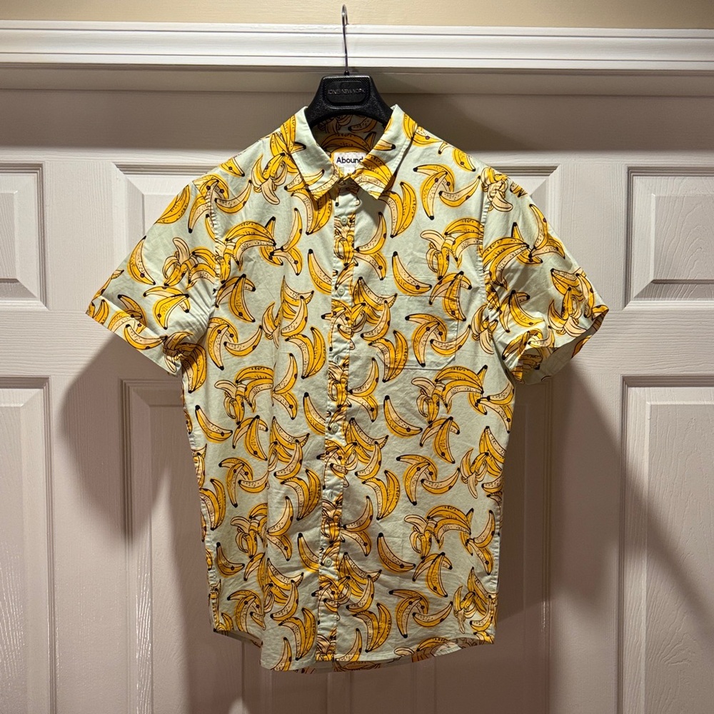 Abound Yellow Banana Print Casual Shirt